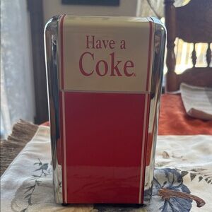 Coca-Cola Red and Cream Napkin Holder